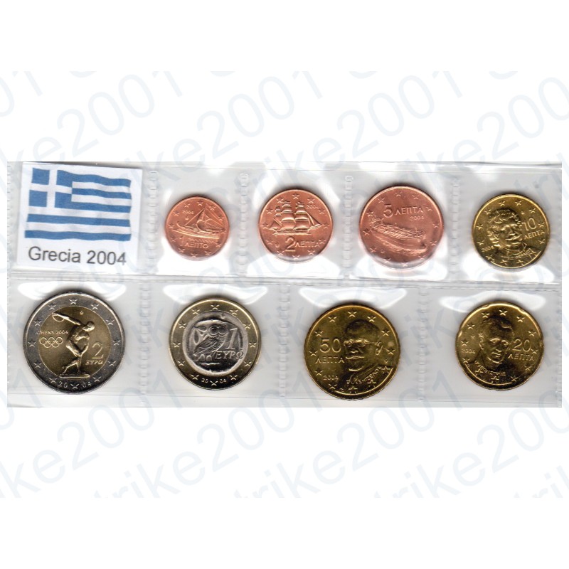 Grecia blister 2004 con 2 Euro Commemorativo FDC