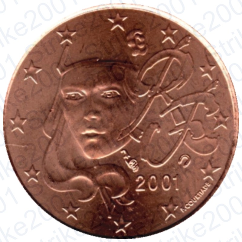 Francia 1 cent 2001 FDC