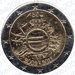 Belgio - 2€ Comm. 2012 FDC 10° Anniversario Euro