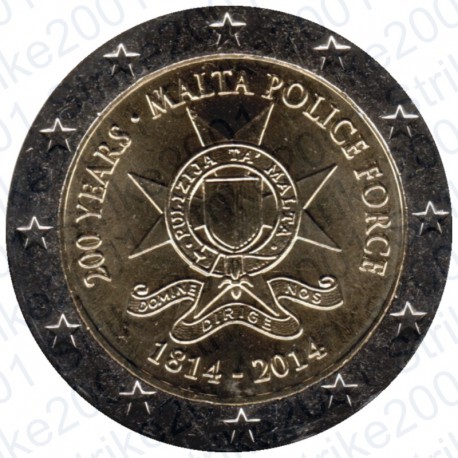 Malta - 2€ Comm. 2014 FDC Polizia