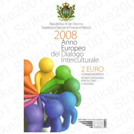 San Marino - 2€ Comm. 2008 FDC Dialogo Interculturale in Folder