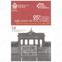 San Marino - 5€ 2014 FDC Muro Berlino