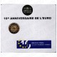 Francia - 2€ Comm. 2012 FDC 10° Anniversario Euro in Folder