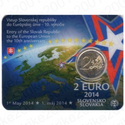 Slovacchia - 2€ Comm. 2014 FDC Ingresso Unione Europea in Folder