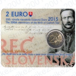 Slovacchia - 2€ Comm. 2015 FDC Ľudovít Štúr in Folder
