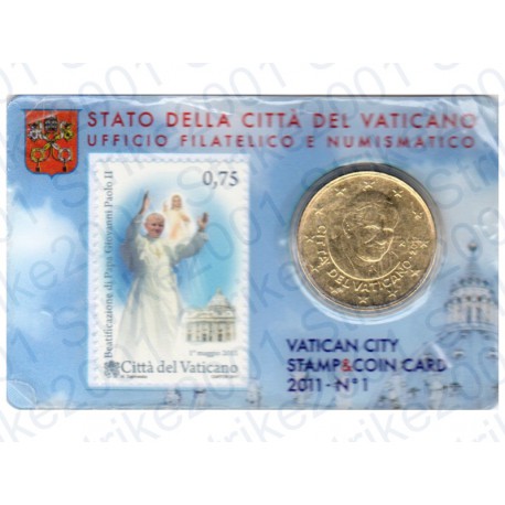 Vaticano - Coin Card 2011 FDC Beatificazione con Bollo