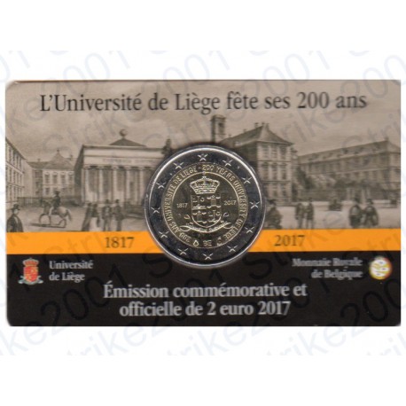 Belgio - 2€ Comm. 2017 FDC Università Liegi (Francia) in Folder