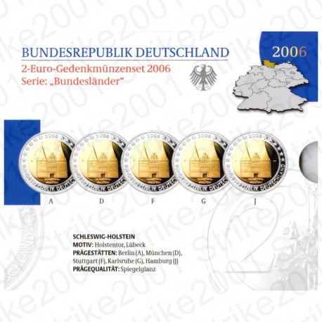 Germania - 2€ Comm. 5 Zecche 2006 FOLDER FS