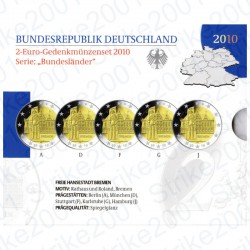 Germania - 2€ Comm. 5 Zecche 2010 FOLDER FS