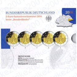 Germania - 2€ Comm. 5 Zecche 2016 FOLDER FS Zwinger - Dresda