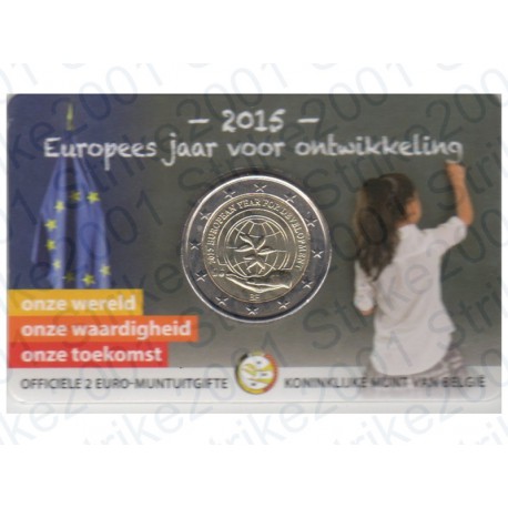 Belgio - 2€ Comm. 2015 FDC Anno Sviluppo - Olanda in Folder