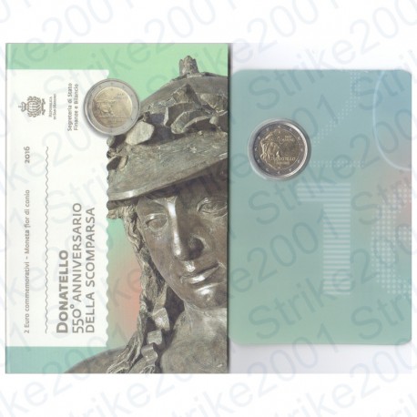 San Marino - 2€ Comm. 2016 FDC Donatello in Folder