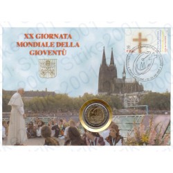 Vaticano - 2€ Comm. 2005 Giornata Gioventù in busta Filatelica