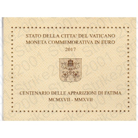 Vaticano - 2€ Comm. 2017 FDC Fatima in Folder