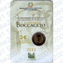 Italia - 2€ Comm. 2013 FDC Giovanni Boccaccio in Folder