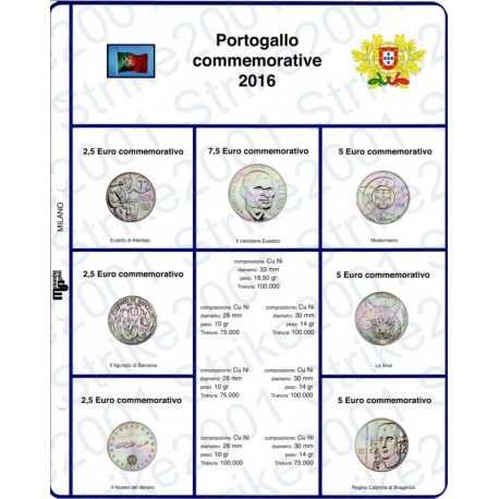Kit Foglio 2,5 Euro Comm. Portogallo 2016