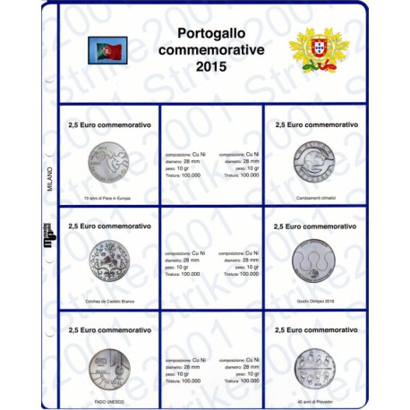 Kit Foglio 2,5 Euro Comm. Portogallo 2015