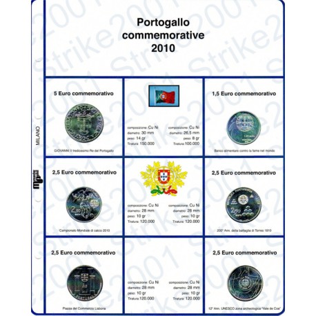 Kit Foglio 2,5 Euro Comm. Portogallo 2010
