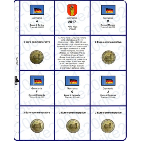 Kit Foglio 2 Euro Comm. 2017 Germania - 5 zecche