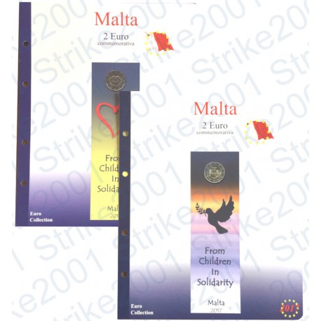 Kit Foglio Malta 2€ comm. 2016 in folder