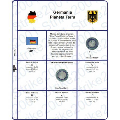 Kit Foglio 5 Euro Comm. Germania 2016