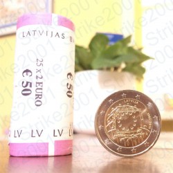 Lettonia - 2€ Comm. 2015 FDC 30° Ann. Bandiera Europea