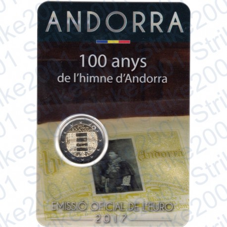 Andorra - 2€ Comm. 2017 FDC 100° Inno di Andorra in Folder