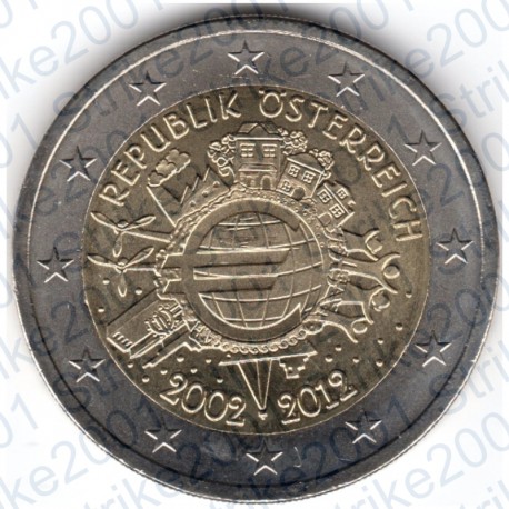 Austria - 2€ Comm. 2012 FDC 10° Anniversario euro