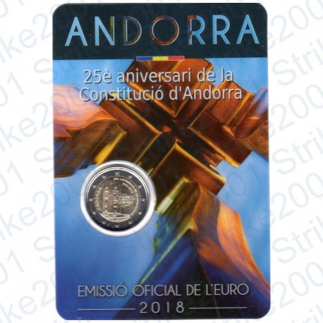 Andorra - 2€ Comm. 2018 FDC 25° Costituzione di Andorra