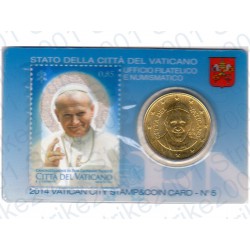 Vaticano - Coin Card 2014 FDC Giovanni Paolo II con Bollo nr. 5