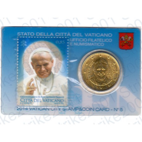 Vaticano - Coin Card 2014 FDC Giovanni Paolo II con Bollo