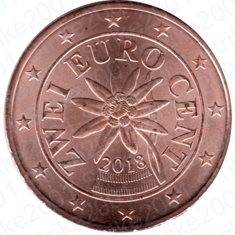 Austria 2 cent 2018 FDC