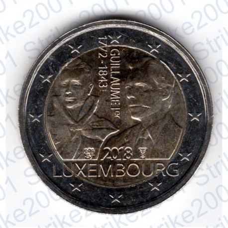 Lussemburgo - 2€ Comm. 2018 FDC 175° morte Granduca Guglielmo I
