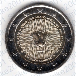Grecia - 2€ Comm. 2018 FDC Isole Dodecaneso