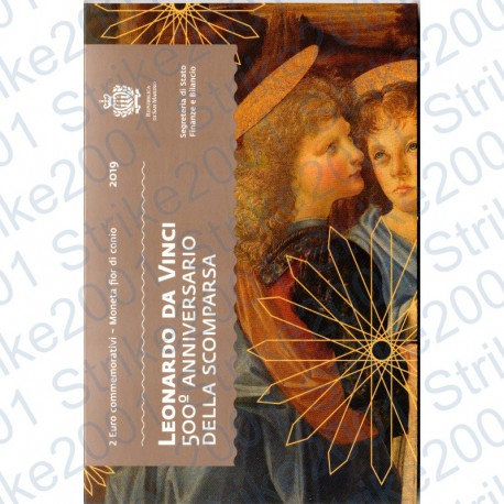 San Marino - 2€ Comm. 2019 FDC Leonardo Da Vinci in Folder