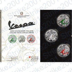 Italia - 5€ 2019 FDC Trittico Vespa Verde Bianca Rossa