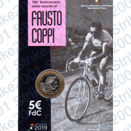 Italia - 5€ Comm. 2019 FDC Fausto Coppi