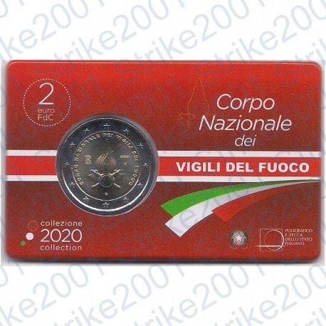 Italia - 2€ Comm. 2020 FDC Vigili del Fuoco in Folder