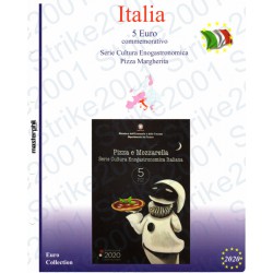 Kit Foglio 5 Euro Comm. Bimetallico Italia 2020 Pizza