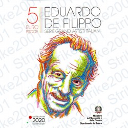 Italia - 5€ Comm. 2020 FDC Eduardo De Filippo