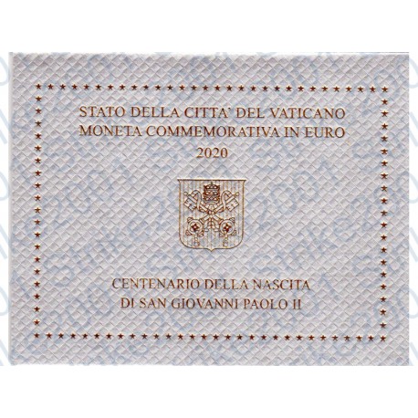 Vaticano - 2€ Comm. 2020 FDC 100° Giovanni Paolo II in Folder