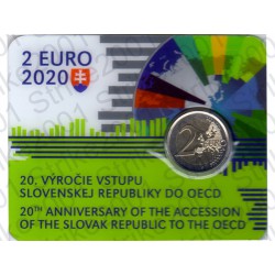 Slovacchia - 2€ Comm. 2020 FDC 20° Anniversario Ocse in Folder