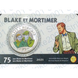 Belgio - 5€ 2021 FDC Blake et Mortimer colorato in Folder