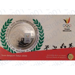 Belgio - 5€ 2020 FDC Team Olimpiadi Tokyo colorato in Folder