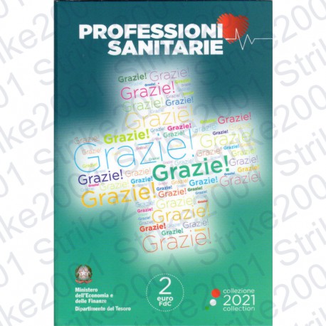 Italia - 2€ Comm. 2021 FDC Professioni Sanitarie in Folder