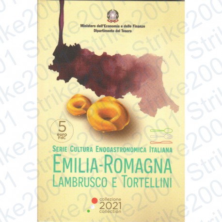 Italia - 5€ Comm. 2021 FDC Lambrusco e Tortellini