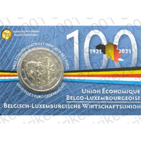 Belgio - 2€ Comm. 2021 FDC Unione Economica (Francia) in Folder