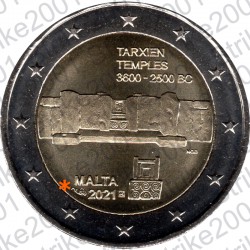 Malta - 2€ Comm. 2021 FDC Tempio Tarxien - Cornucopia