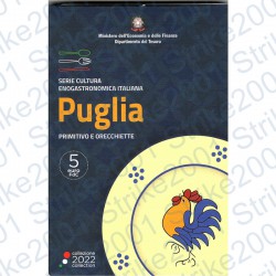 Italia - 5€ Comm. 2022 FDC Puglia Primitivo e Orecchiette