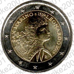 San Marino - 2€ Comm. 2019 FDC Leonardo Da Vinci senza Folder